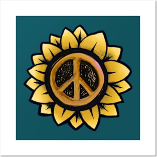 Peace Symbol Flower Love Posters and Art